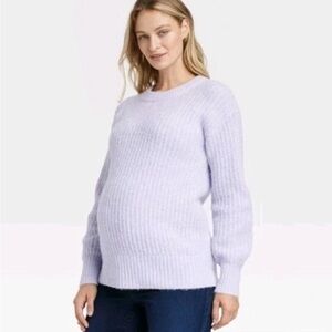 ✨BRAND NEW✨ Ingrid & Isabel Lavender Purple Crew Neck Maternity Sweater Size XS
